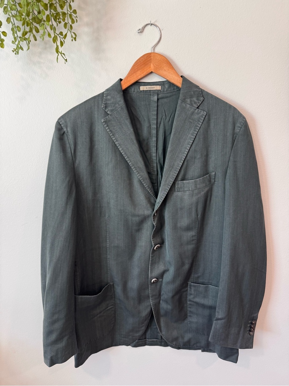 Boglioli Men's K Jacket Wool Slate Green Lightweight 54 R Blazer